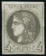 ** N°41Bd 4c Gris Foncé - TB - 1870 Bordeaux Printing