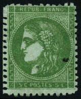 * N°42B 5c Vert Dentelé , Rare - TB - 1870 Emission De Bordeaux