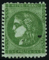 * N°42B 5c Vert Dentelé , Rare - TB - 1870 Bordeaux Printing