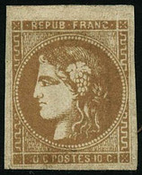 * N°43A 10c Bistre R1 - TB - 1870 Ausgabe Bordeaux