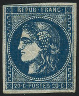 ** N°46B 20c Bleu, Type III R2 - TB - 1870 Emisión De Bordeaux