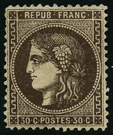 * N°47 30c Brun, Dentelé Bon Centrage - TB - 1870 Emisión De Bordeaux