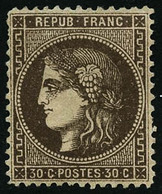 * N°47 30c Brun, Dentelé Bon Centrage - TB - 1870 Ausgabe Bordeaux