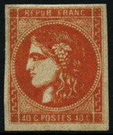 ** N°48 40c Orange - TB - 1870 Emisión De Bordeaux