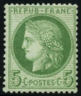 ** N°53 5c Vert-jaune S/azuré - TB - 1871-1875 Ceres