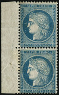 ** N°60A 25c Bleu, Type I  Paire - TB - 1871-1875 Cérès