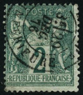 Oblit. N°62 2c Vert - TB - 1876-1878 Sage (Tipo I)