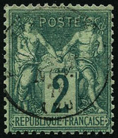 Oblit. N°62 2c Vert - TB - 1876-1878 Sage (Typ I)