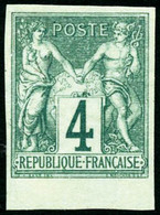 (*) N°63a 4c Vert ND, Toujours Sans Gomme - TB - 1876-1878 Sage (Type I)
