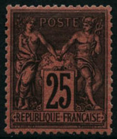 ** N°91 25c Noir S/rouge - TB - 1876-1898 Sage (Tipo II)