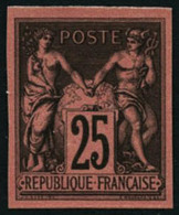 (*) N°91c 25c Noir S/rouge Régent - TB - 1876-1898 Sage (Tipo II)