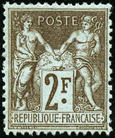 ** N°105 2F Bistre S/azuré - TB - 1898-1900 Sage (Type III)