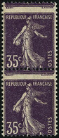 ** N°142 35c Violet, Paire Superbe Piquage à Cheval - TB - Autres & Non Classés