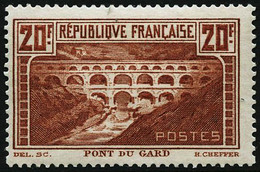 ** N°262Aa 20F Pont Du Gard, Chaudron Clair Type I Signé Brun - TB - Altri & Non Classificati