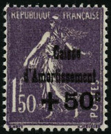 ** N°268a + 50c S/1F50 Violet, Variété Surcharge Déplacée - TB - Altri & Non Classificati