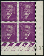 ** N°292 75c Lilas, Bloc De 4 CD 4/11/33 - TB - Otros & Sin Clasificación