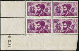 ** N°296 75c Lilas, Bloc De 4 CD 9/8/34 - TB - Otros & Sin Clasificación