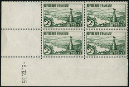 ** N°301 2F Vert, Bloc De 4 CD 9/12/35 - TB - Altri & Non Classificati