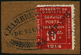 Oblit. N°1 10c Vermillon - TB - Guerre (timbres De)