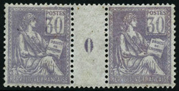 ** N°115 30c Violet, Paire Mill 0 - TB - Millésime