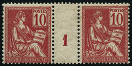 ** N°116 10c Rouge, Paire Mill 1 - TB - Millésimes