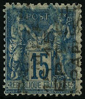 Oblit. N°17 15c Bleu, Qualité Standard - B - Autres & Non Classés