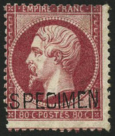 ** N°7 80c Rose, Surcharge Spécimen - TB - Specimen