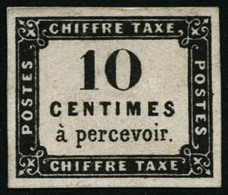 (*) N°1 10c Noir, Essai  Rectangulaire ( 22 X 18) RARE - TB - Otros & Sin Clasificación