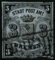 Oblit. N°1 3g Noir S/azuré - TB - Bremen