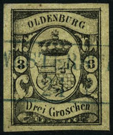 Oblit. N°8 3g Jaune - TB - Oldenbourg