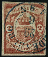 Oblit. N°13 2g Rouge - TB - Oldenburg