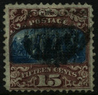 Oblit. N°35a 15c Brun-rouge Et Bleu, Type II - TB - Other & Unclassified