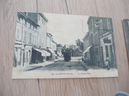 CPA 69 Rhône Saint Genis En Laval La Grande Rue Tram Tramway - Sonstige & Ohne Zuordnung