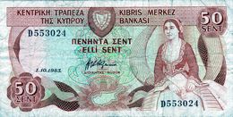 Billet De 50 Cents Chypre 1983 En B - Cyprus