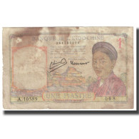 Billet, FRENCH INDO-CHINA, 1 Piastre, KM:52, B - Indochina