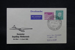 ALLEMAGNE - Entier Postal Par Vol à Voile Pour Berlin En 1961 - L 28473 - Briefomslagen - Gebruikt