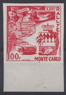 MONACO - ESSAI NON DENTELE - VERMILLON - N° 441 - RALLYE MONTE-CARLO 1956 - NEUF SANS CHARNIERE - Neufs