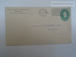 E0148  USA   Postal Stationery Ca  1893  Entier Postal  2 Cents  Cancel Chicago Illinois - ...-1900