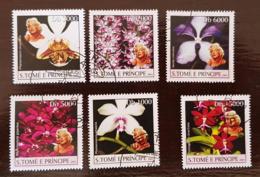 SAO TOME E PRINCIPE Fleurs, Flores, Flowers, ORCHIDEES MARILYN MONROE, ORCHID, Série Emise En 2003 Oblitérée (used) - Orchids