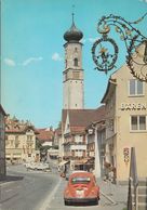 D-88316 Isny - Allgäu - Lindauer Straße - Blaserturm - Cars - VW Käfer - VW Bus - Isny