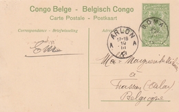 Congo Belge Entier Postal Illustré Pour La Belgique 1913 - Entiers Postaux
