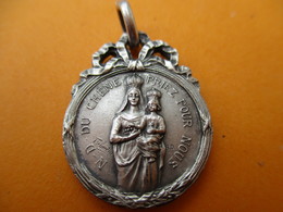 Médaille De Chaînette /  Vierge à L'Enfant Et Chapelle De ND Du Chên/Bronze Estampé Nickelé / /Vers 1920-1950     CAN770 - Religione & Esoterismo