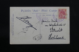 PAYS BAS - Oblitération Maritime " Postagent Amsterdam / Batavia Sur Carte Postale De Ceylan En 1921 - L 28496 - Postal History