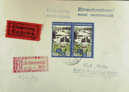 DDR: R-Eil-Fern-Bf 35 Pf Wiesenburg Landschaftsparks Mit SbPA-R-Zettel 2, 77 Hoyerswerda 8 (105), 25.6.90 Knr: 2616 (2) - Labels For Registered Mail