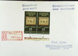DDR: R-Eil-Fern-Bf 35 Pf Kostbarkeiten In Bibl. Der DDR Mit SbPA-R-Zettel 2, 4900 Zeitz 1 (141), 25.6.90 Knr: 2637 (2) - Labels For Registered Mail