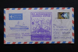 NOUVELLE ZÉLANDE - Enveloppe Expédition Antarctique En 1971 Pour La Suisse , Affranchissement Plaisant - L 28529 - Cartas & Documentos