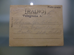TELEGRAMA - PORTE GRATIS - VIA RÁDIO - Brieven En Documenten