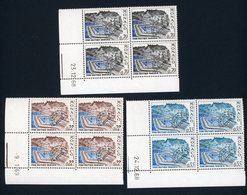 N° 27 à 29 Série Complète ** (MNH) En Bloc De Quatre + Coins Datés. Cote 9.6 € - Preobliterati