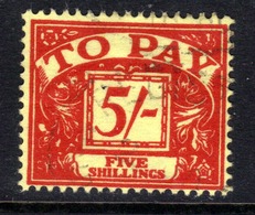 GB 1959 - 63 QE2 5/-d Postage Due SG D66 Wmk 179 ( K190 ) - Tasse