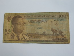 100 Francs 1962 - Banque National Du Congo  **** EN ACHAT IMMEDIAT **** - República Del Congo (Congo Brazzaville)